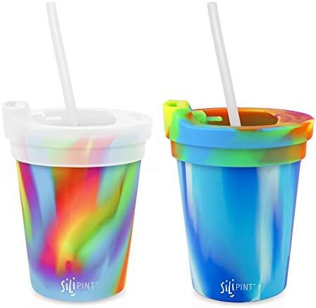 Silipint Silicone Kids' Cups with Lids and Straws, Unbreakable, Durable, Safety-Tested and Earth-... | Amazon (US)
