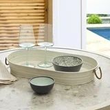 Better Homes & Gardens Vanilla White Galvanized Steel Oval Tray,19.88 in x 10.63 in | Walmart (US)