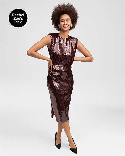 Sequin Midi Dress | Express