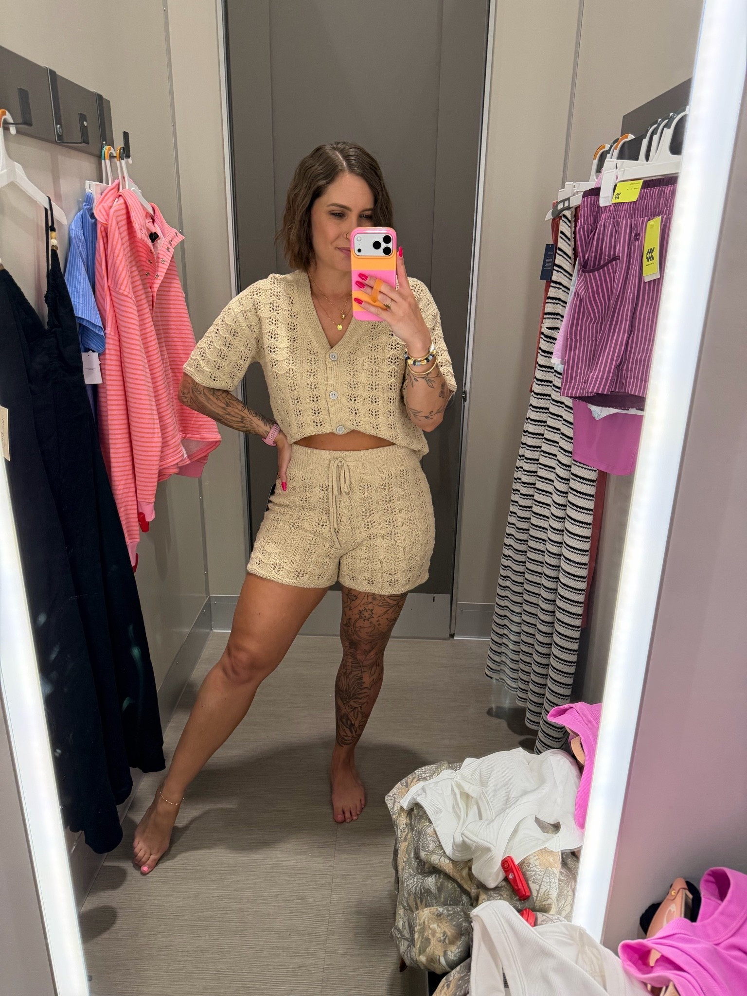 The cutest knit set. Perfect for vacation! Wear out or even a swim cover up. I’m wearing a medium in the shorts and small in the top.

#LTKSeasonal #LTKSwim #LTKTravel