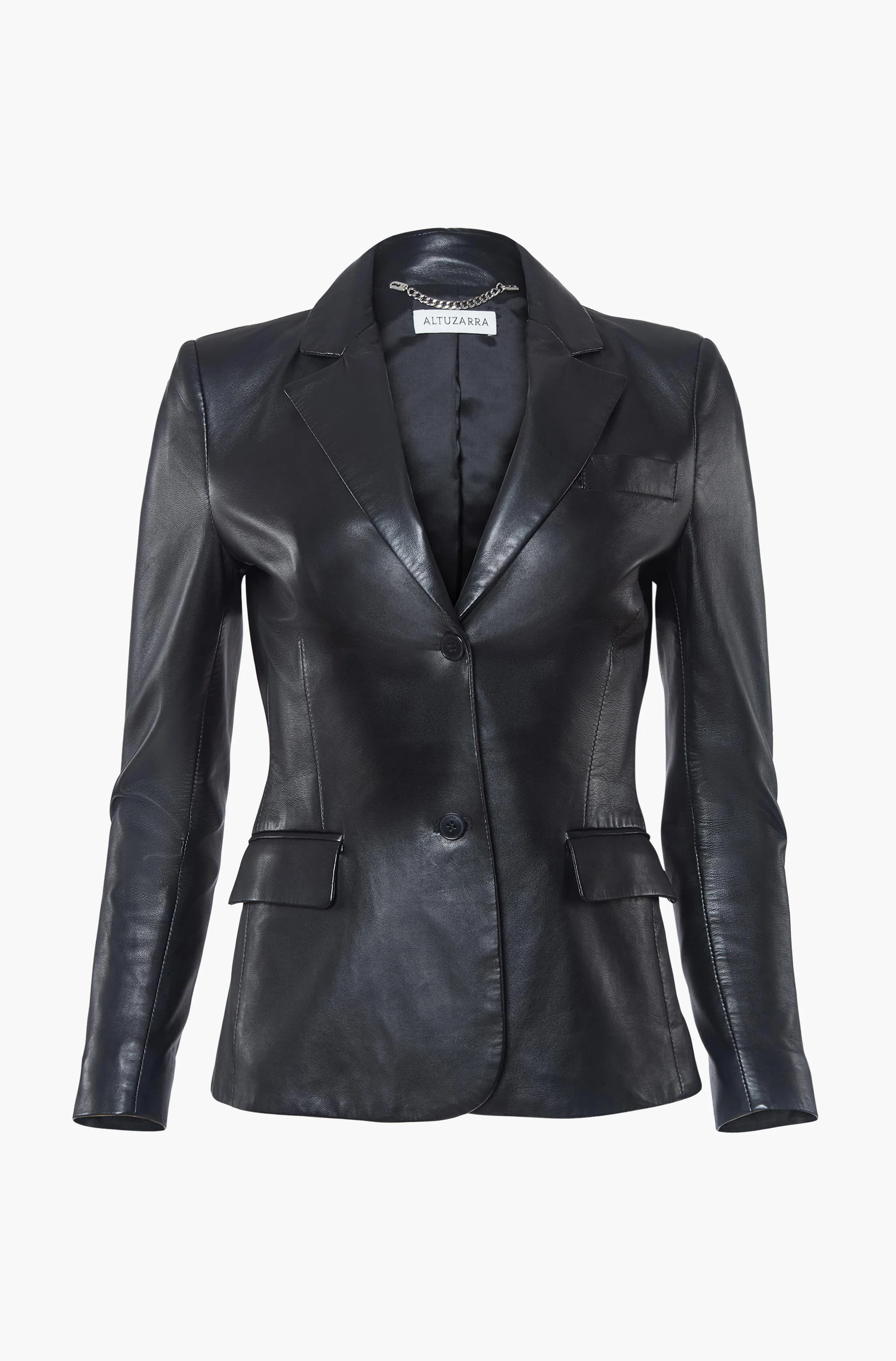 Altuzarra Fenice Jacket in Black Leather | Altuzarra
