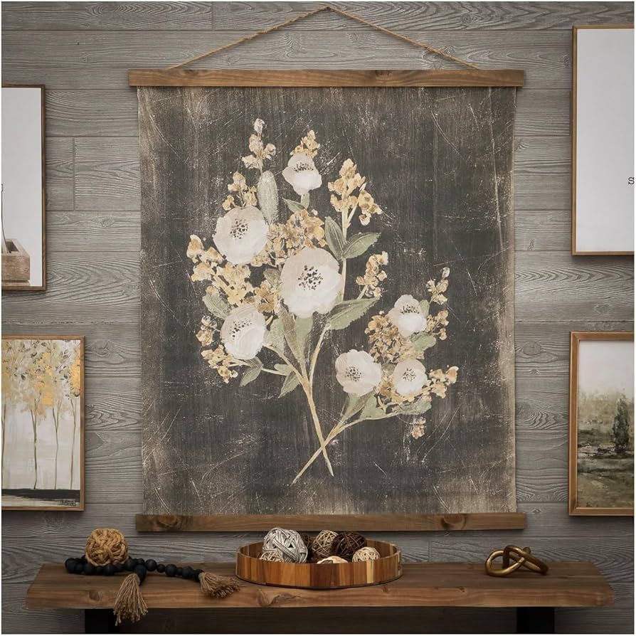 Hobby Lobby Vintage Floral Tapestry Wall Decor, Canvas & MDF, Rectangle, Vertical, Includes Hangi... | Amazon (US)