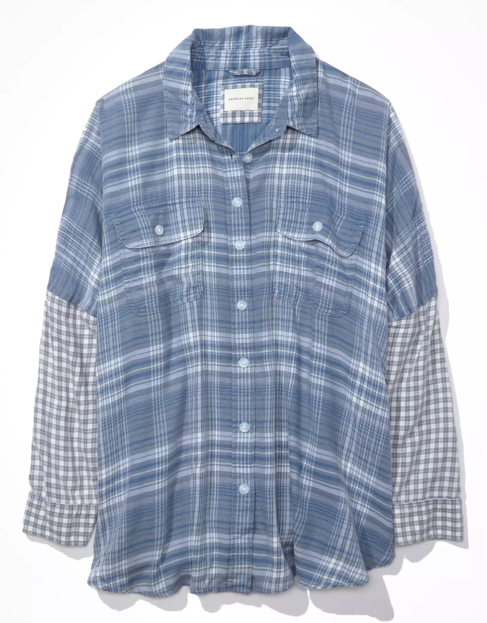AE Go Big Beach Flannel Shirt | American Eagle Outfitters (US & CA)