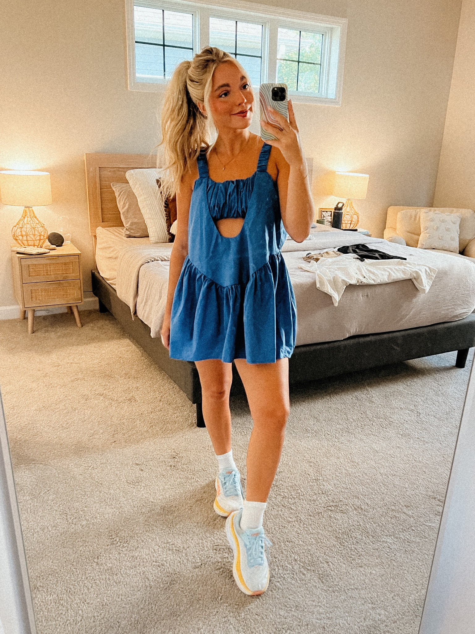 Free People Dupe! So cute & so comfy. Wearing a size small, it is definitely oversized but I think that’s the point 🤣 linked my favorite hokas & phone case too 🩵

#LTKunder50