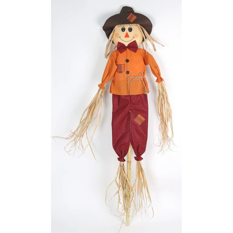 Harvest Multicolor Scarecrow in Bow Tie Yard Stake Decor, 60 in, by Way To Celebrate | Walmart (US)