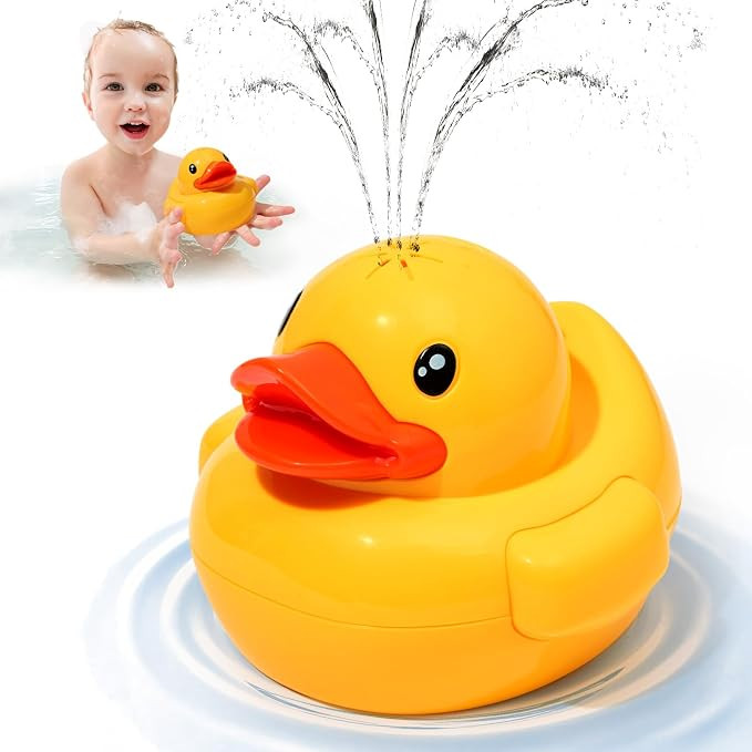 Baby Bath Toys Spraying Duck for Toddlers, Water Play Sprinkler for Babies | Amazon (US)