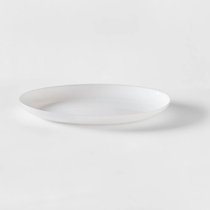 Glass Serving Platter 13" x 9.8" White - Made By Design™ | Target