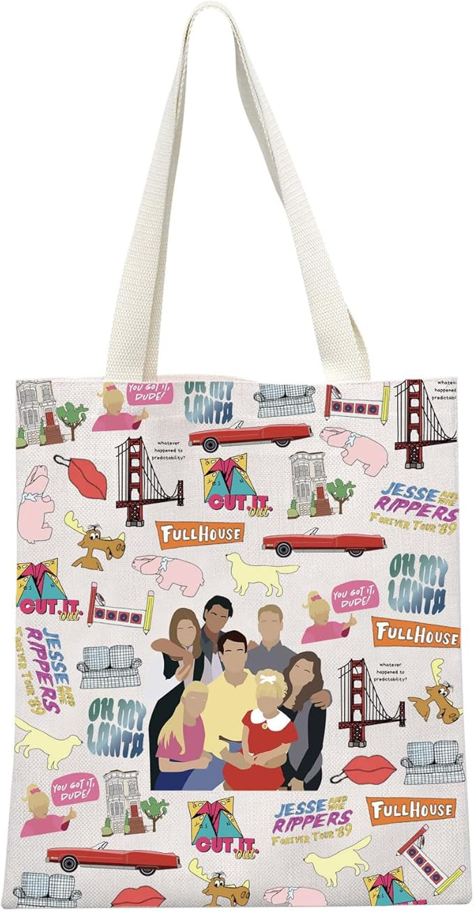 GJTIM 90s Tv Show Merchandise Gift House Tv Show Inspired Gift Jesse And The Rippers Tote Bag for... | Amazon (US)