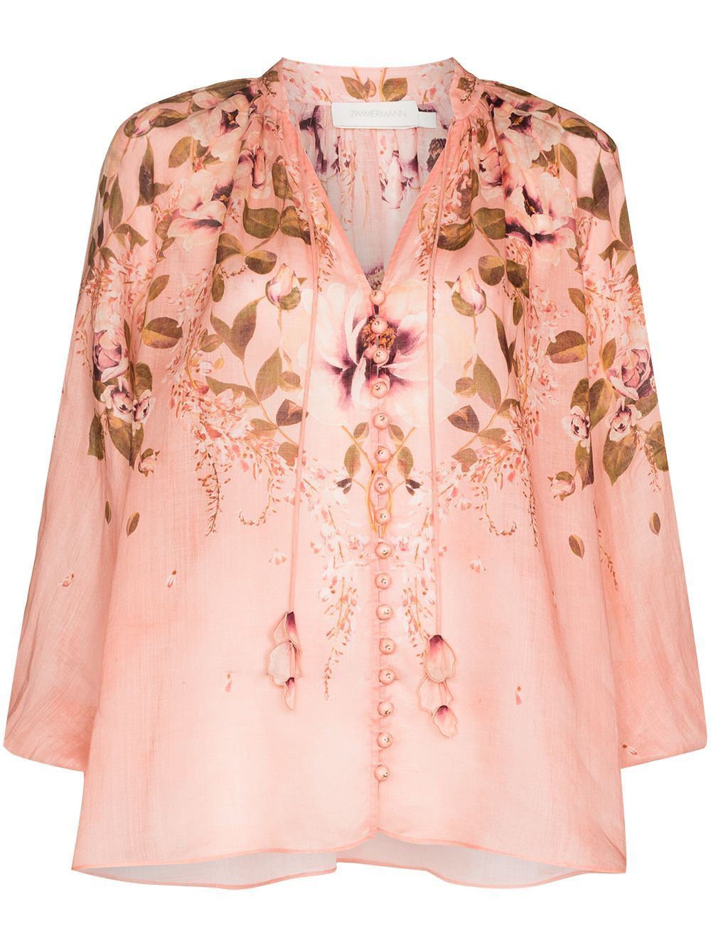 Rosa floral-print linen blouse | Farfetch (RoW)