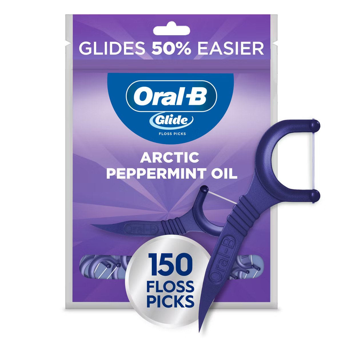 Oral-B Glide Arctic Peppermint Oil Dental Floss Picks - Mint - 150ct | Target