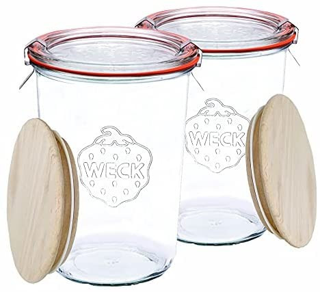 Amazon.com: WECK Weck 743 (With Beech Wood Lids): Home & Kitchen | Amazon (US)