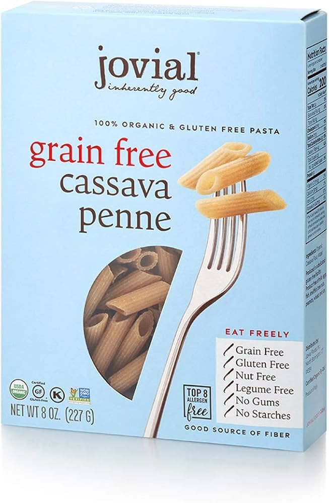 Jovial Grain-Free Cassava Penne Rigate | Cassava Pasta | Paleo Pasta | Grain-Free | Certified Glu... | Amazon (US)