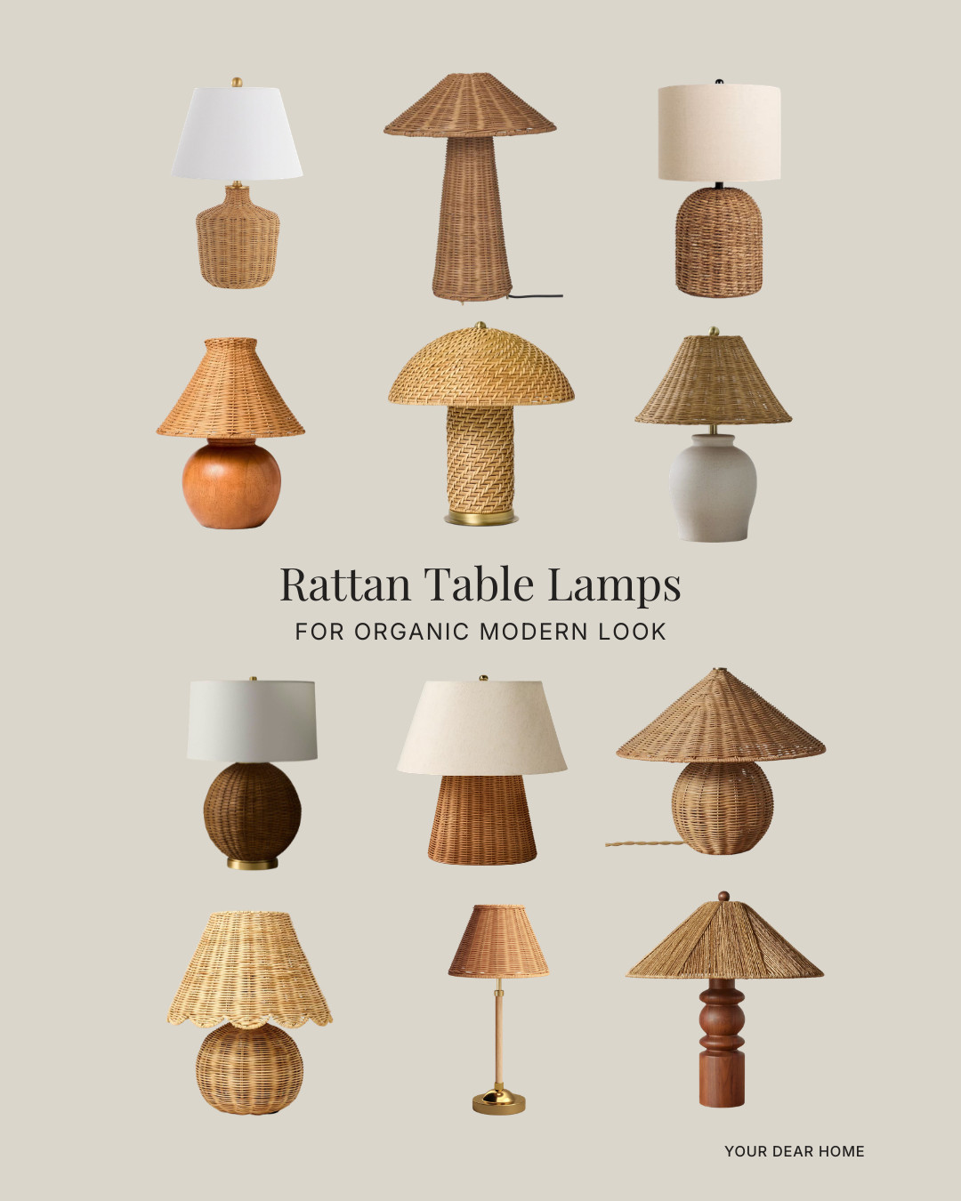 If a room feels flat, start with the lamps. Woven bases and shades diffuse light beautifully and add depth at eye level. These rattan table lamps bring warmth without overpowering a neutral palette. 

 #LTKHome