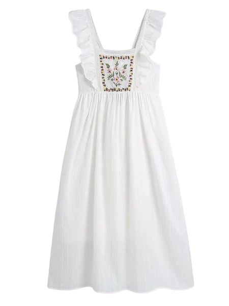 'Tara' Embroidered Ruffled Sleeveless Maxi Dress | Goodnight Macaroon