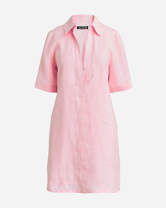 Bungalow popover dress in linen | J. Crew US