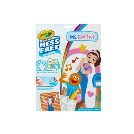 Crayola Color Wonder Ms. Rachel Mess Free Coloring Set, 18 Pages, With Markers, Travel Activities, Arts and Crafts, Gift for Toddlers, Ages 3+ | Walmart (US)