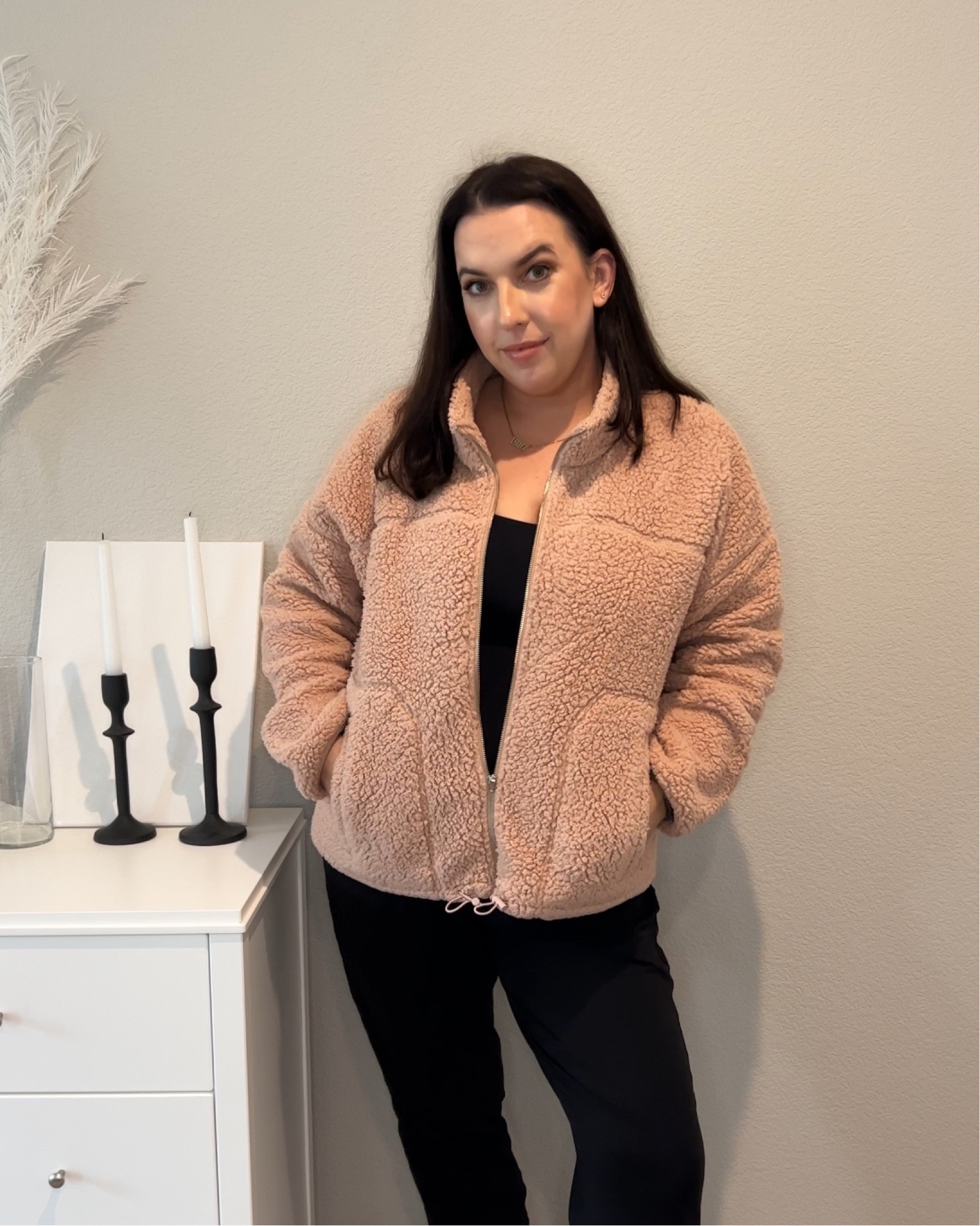 The coziest blush pink zip up fleece jacket / my favorite black joggers / Amazon fashion favorites 

#LTKmidsize #LTKfindsunder50 #LTKfindsunder100