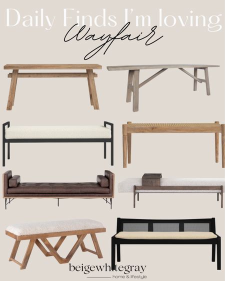 Wayfair is having their wayday sale!! Check out these benches for a cute entryway look or even for the foot of the bed. Some are under $300! Check it out! Beigewhitegray 

#LTKsalealert #LTKSeasonal #LTKhome
