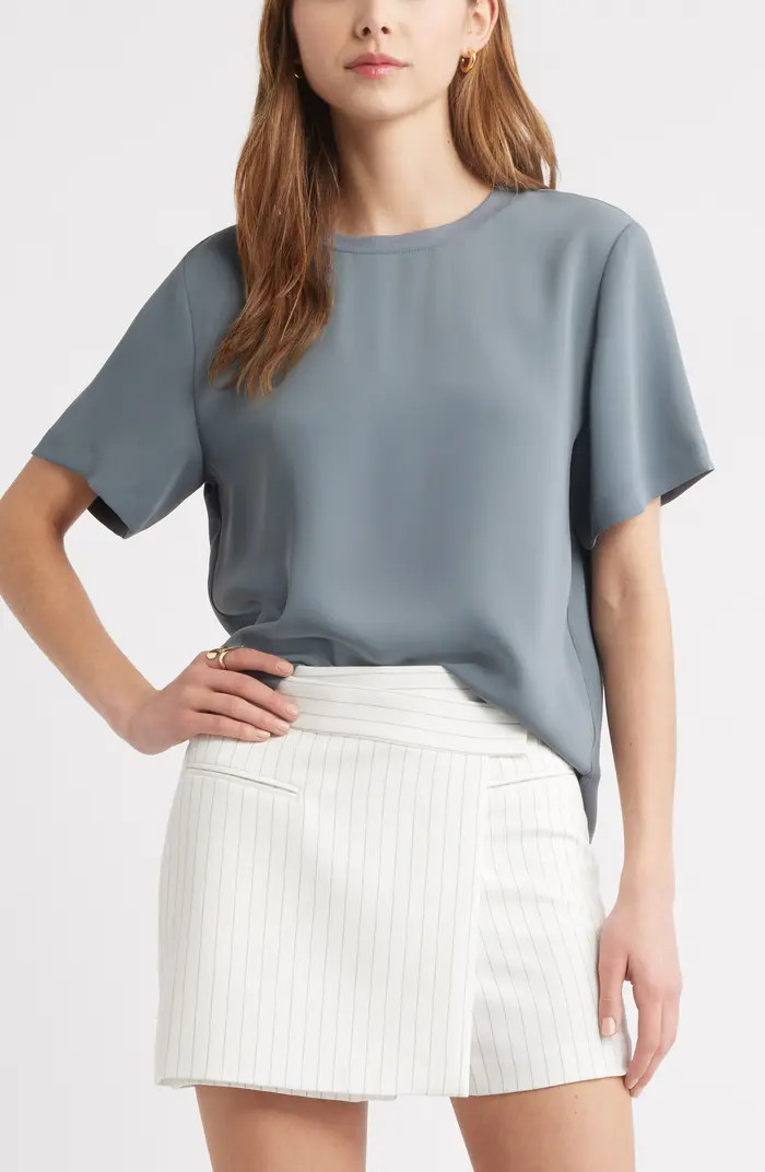 Open Edit Matte Satin Tee | Nordstrom | Nordstrom