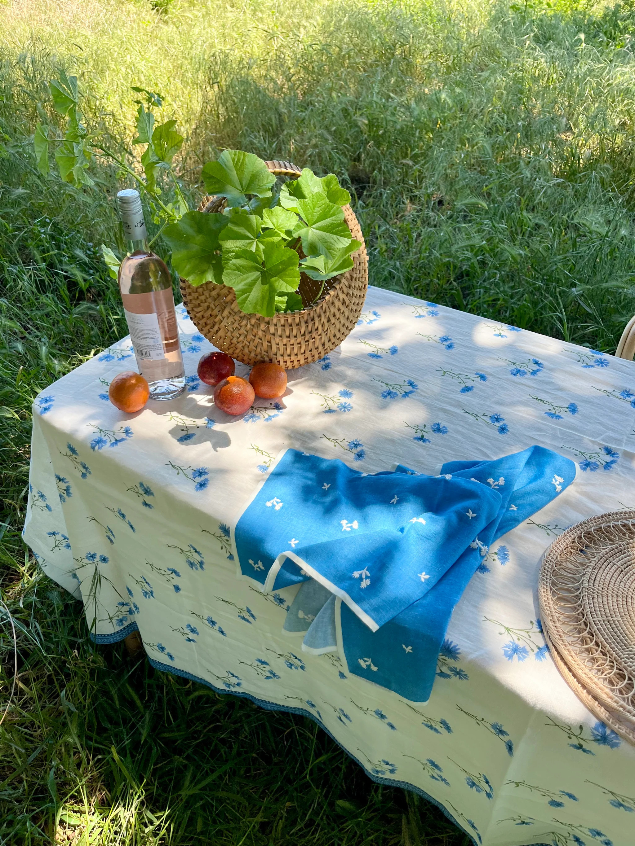 Louisa Cornflower Tablecloth - Sky | the ARK elements