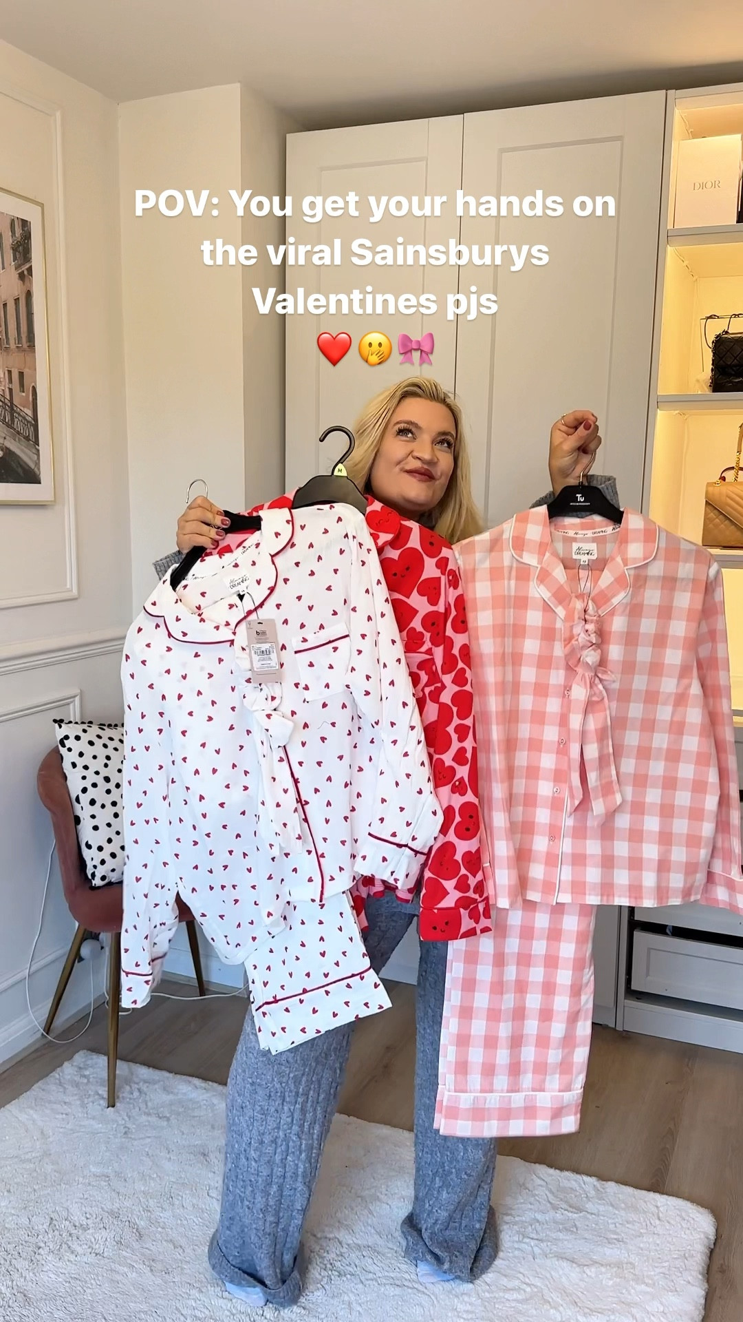 Pink discount dior pjs