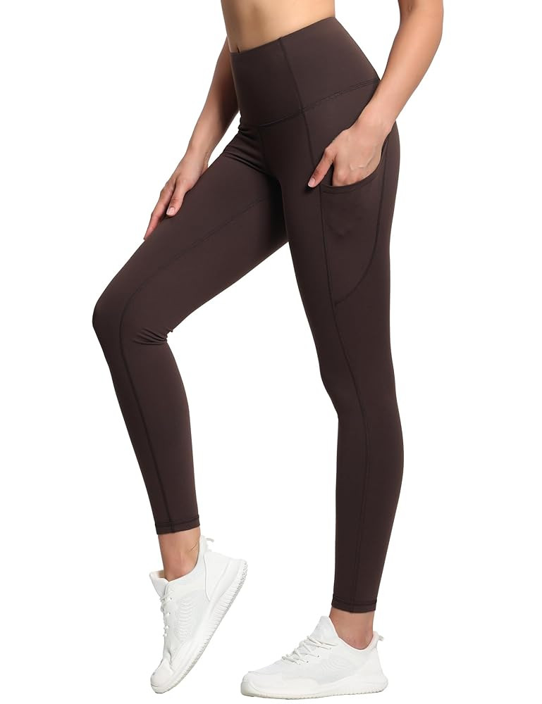 THE GYM PEOPLE Thick High Waist Yoga Pants with Pockets, Tummy Control Workout Running Yoga Leggi... | Amazon (US)