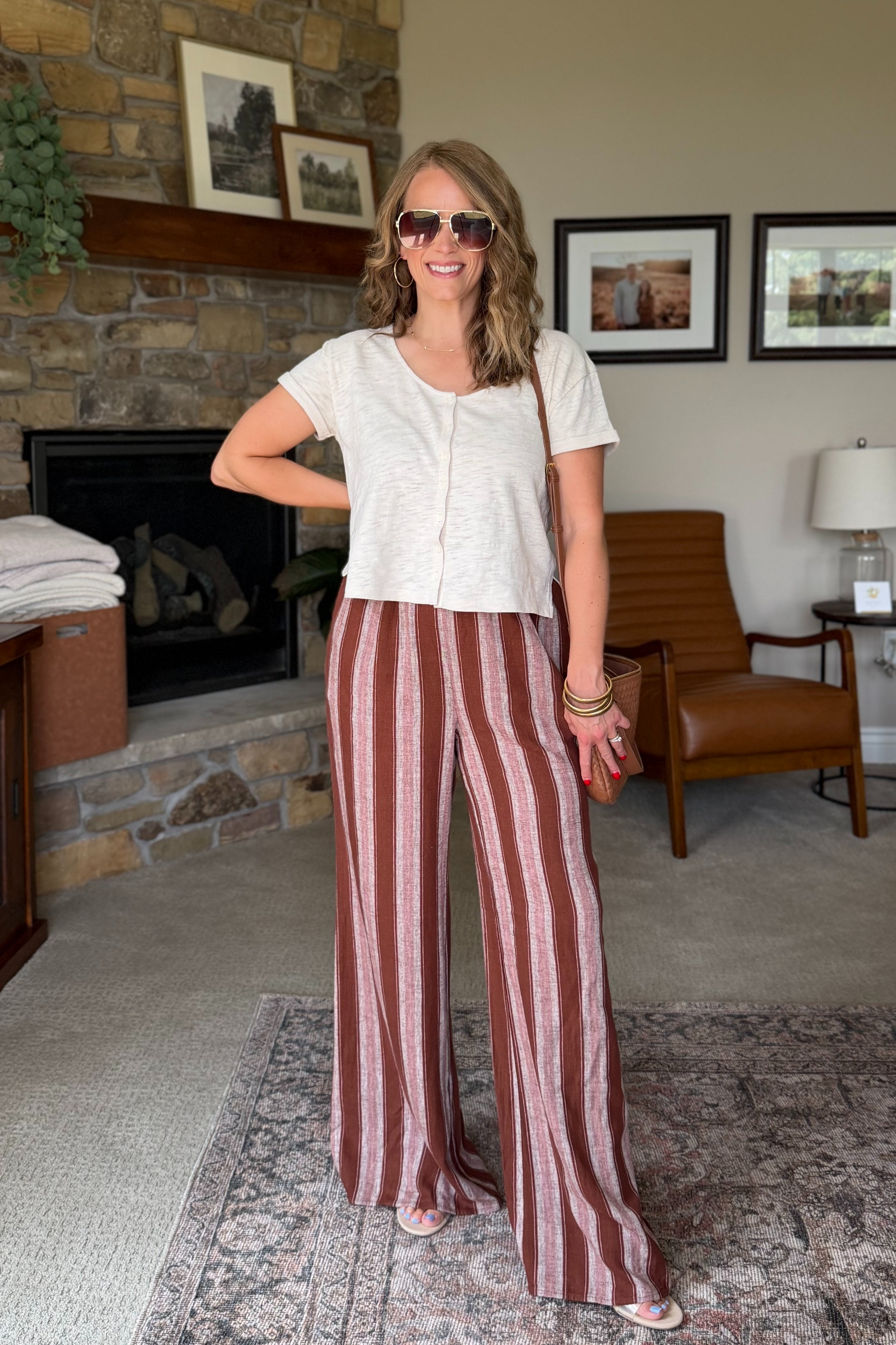 Love these fun wide leg pants! Easy breezy material!

#LTKgrwm #LTKPetite #LTKOver40