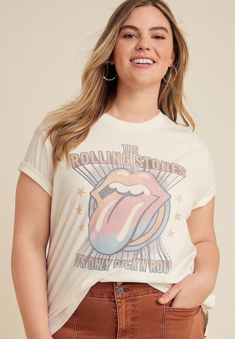 Plus Size Rolling Stones Graphic Tee | Maurices