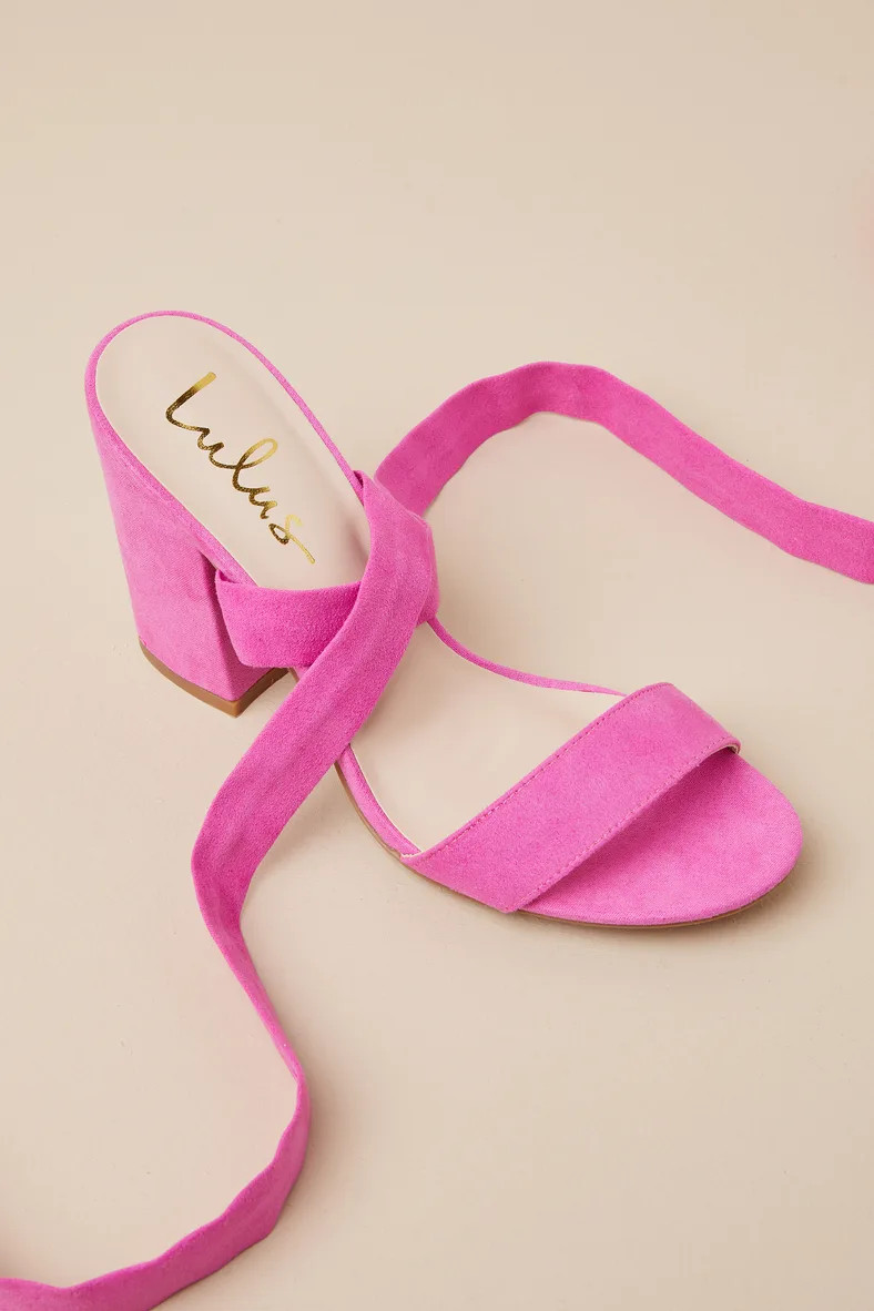 Alta Orchid Suede Lace-Up Heels | Lulus