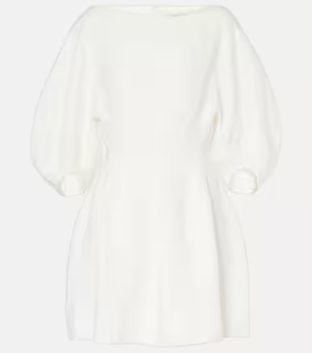 Puff-sleeve linen minidress | Mytheresa (US/CA)