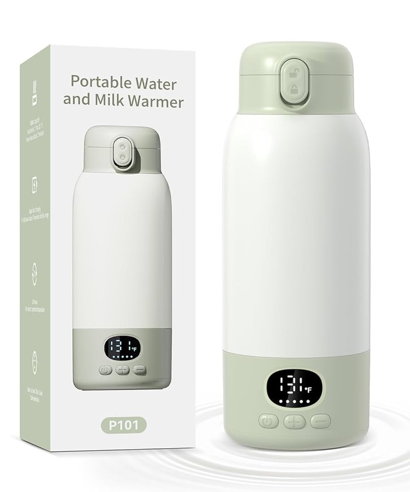 Portable Bottle Warmer 17oz Large Capacity Bottle Warmer for Travel, Fast Heating for Breast Milk... | Amazon (US)