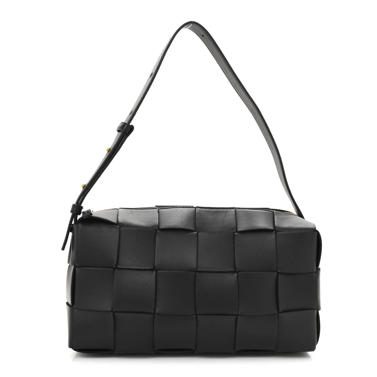 Lambskin Maxi Intrecciato Brick Cassette Bag Black | FASHIONPHILE (US)