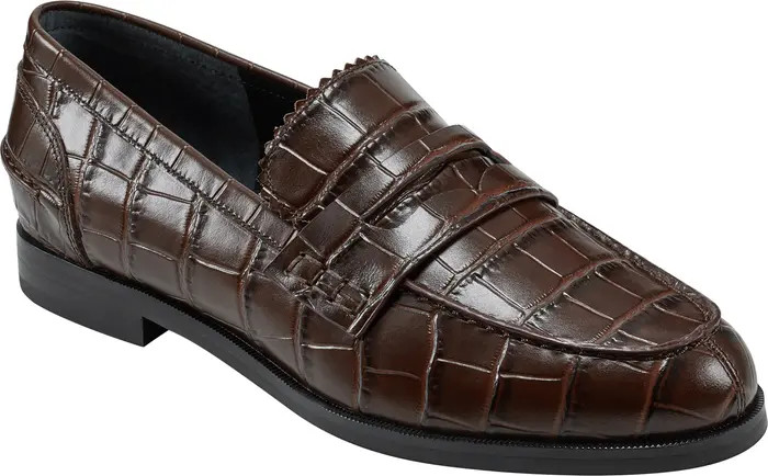 Marc Fisher LTD Milton Croc Embossed Loafer (Women) | Nordstrom | Nordstrom