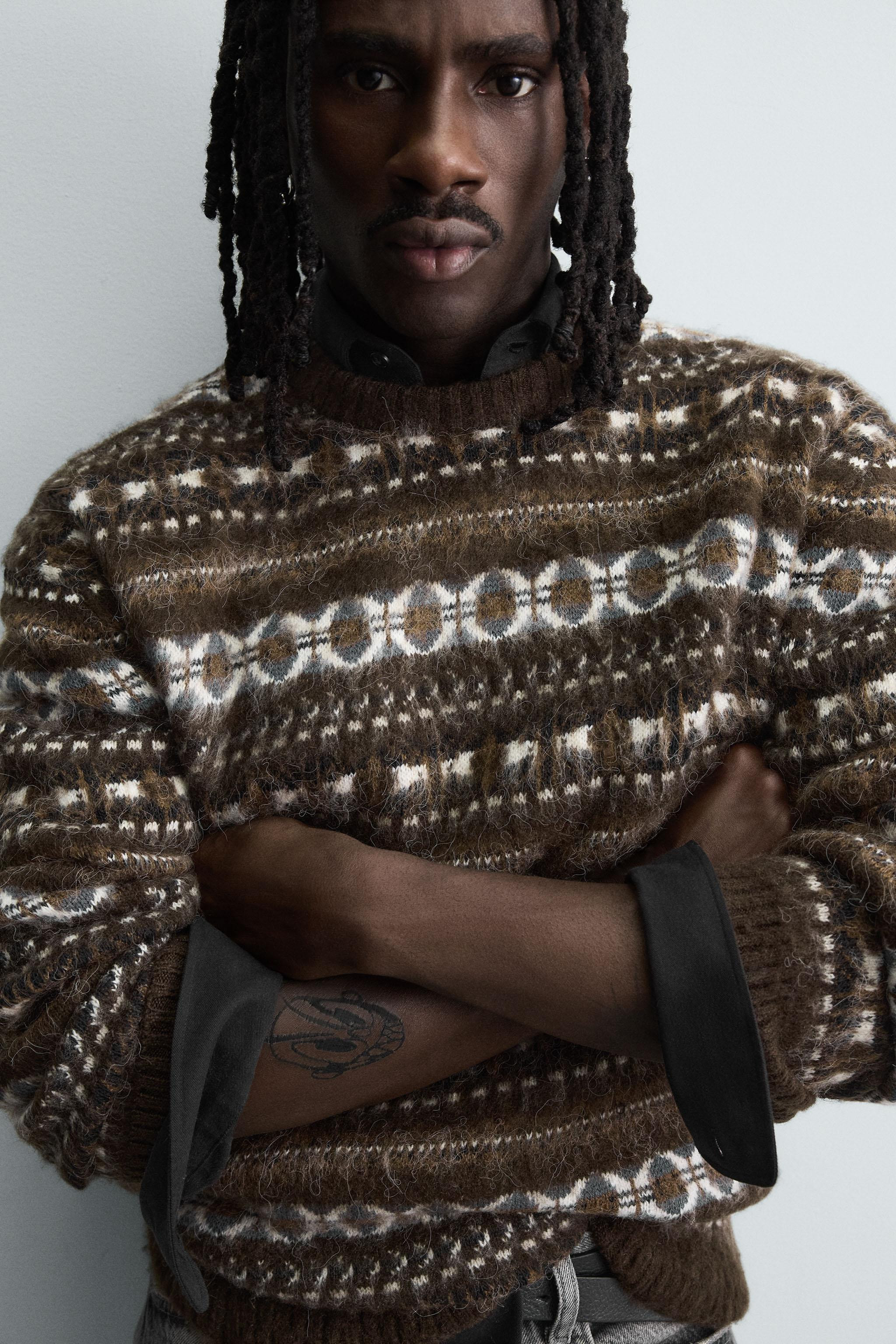 GEOMETRIC JACQUARD JUMPER | Zara US