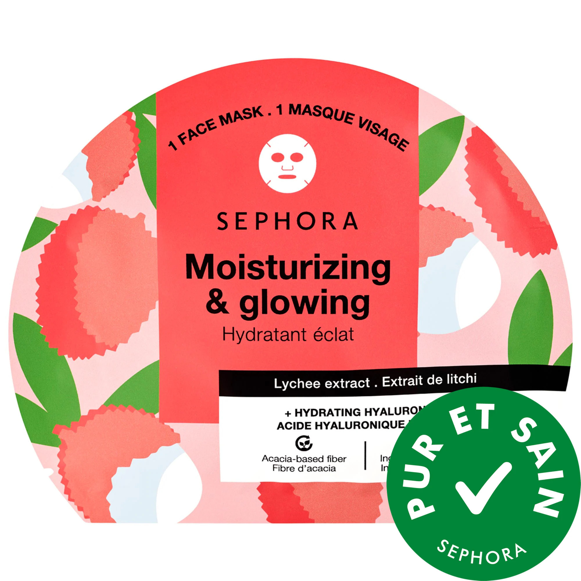 SEPHORA COLLECTION Masques visage hydratants avec acide hyaluronique Litchi Lychee / 1 piece | Sephora (US)