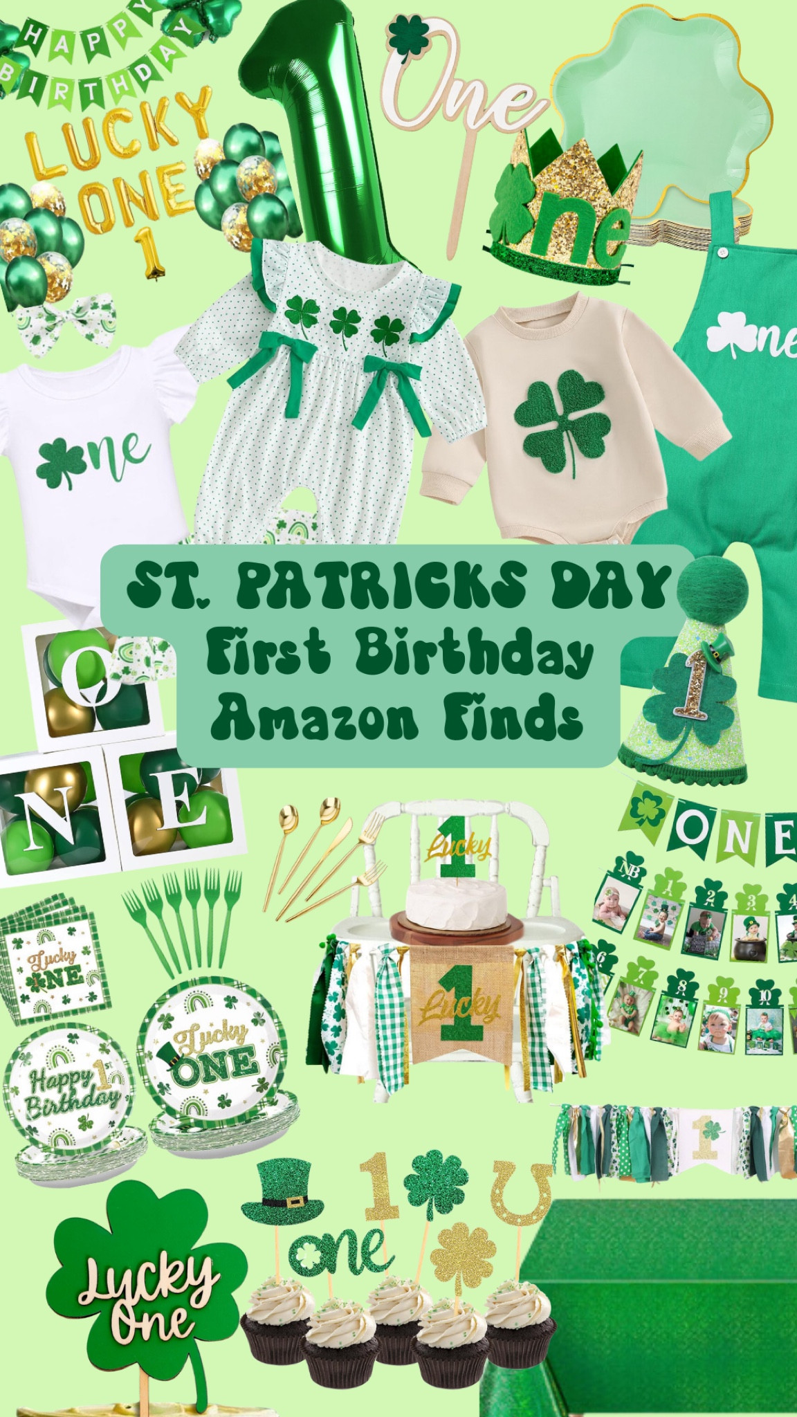 First Birthday Theme - Lucky One - Lucky Charm - Boy or Girl - March - Decor - Inspo

#LTKFamily #LTKSeasonal #LTKParties