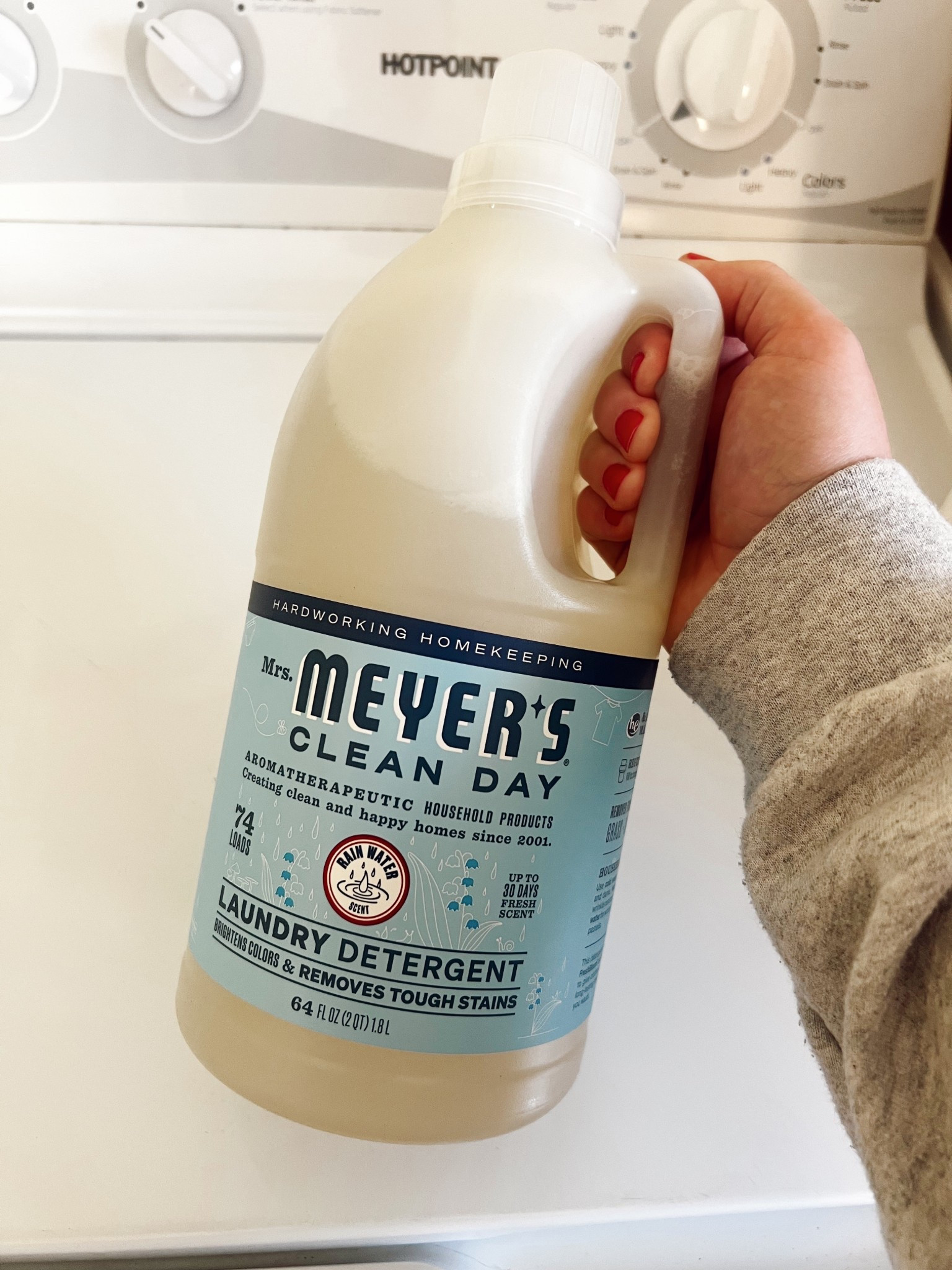 I’m always looking for ways to make our home more safe ☺️ Mrs. Meyers has become my go to for clean laundry detergent and the rain water scent is SO GOOD. It is a plant-derived formula that removes stains and is gentle on fabric. It’s scented with essential oils and is free of parabens, phthalates, and artificial colors. 🤌🏼🫧🧼🤍 #cleanliving #cleanhome #safecleaningproducts #nontoxiccleaning #nontoxicproducts 

#LTKdayinmylife #LTKHome #LTKmomlife