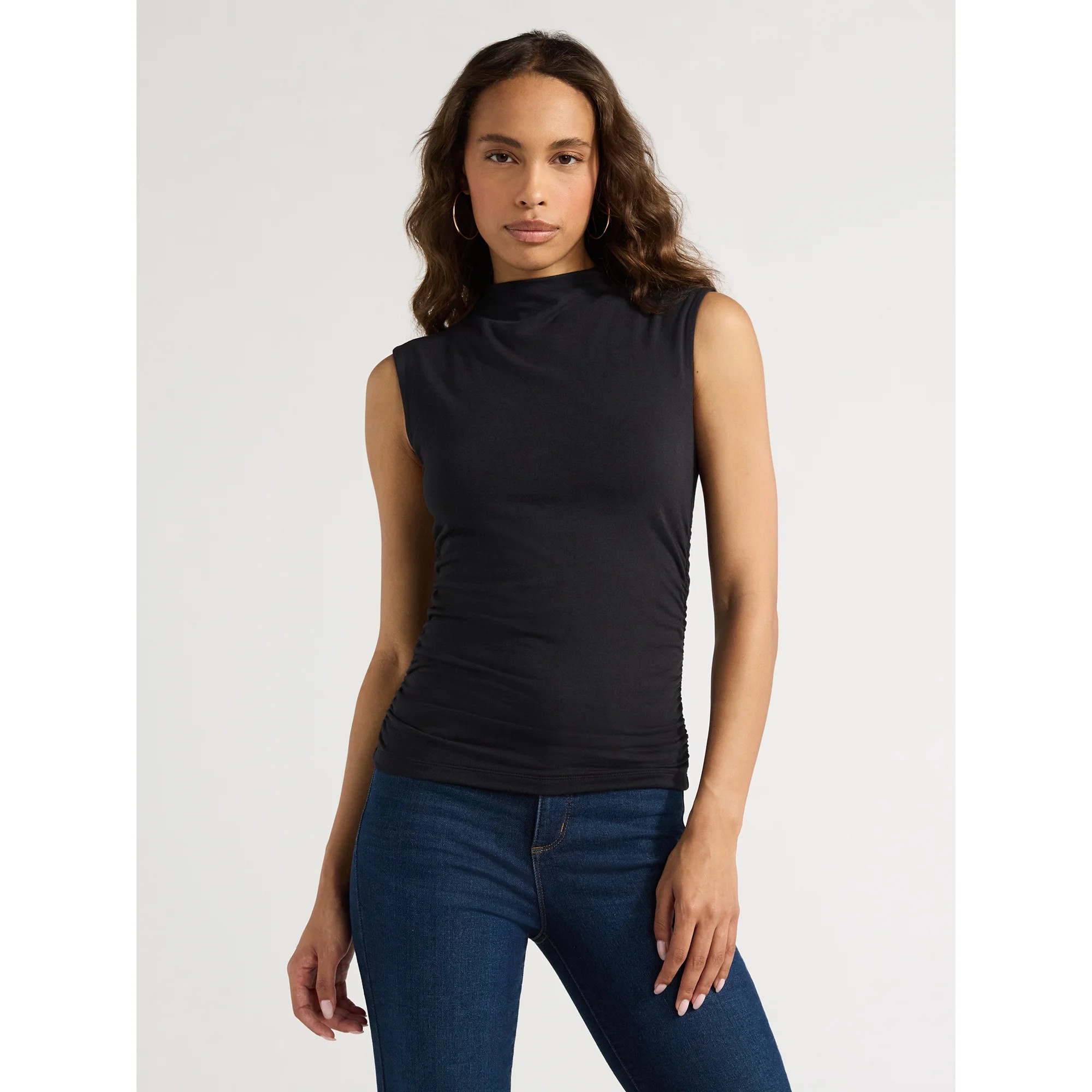Sofia Jeans Women's Mock Neck Top, Sizes XS-XXL - Walmart.com | Walmart (US)