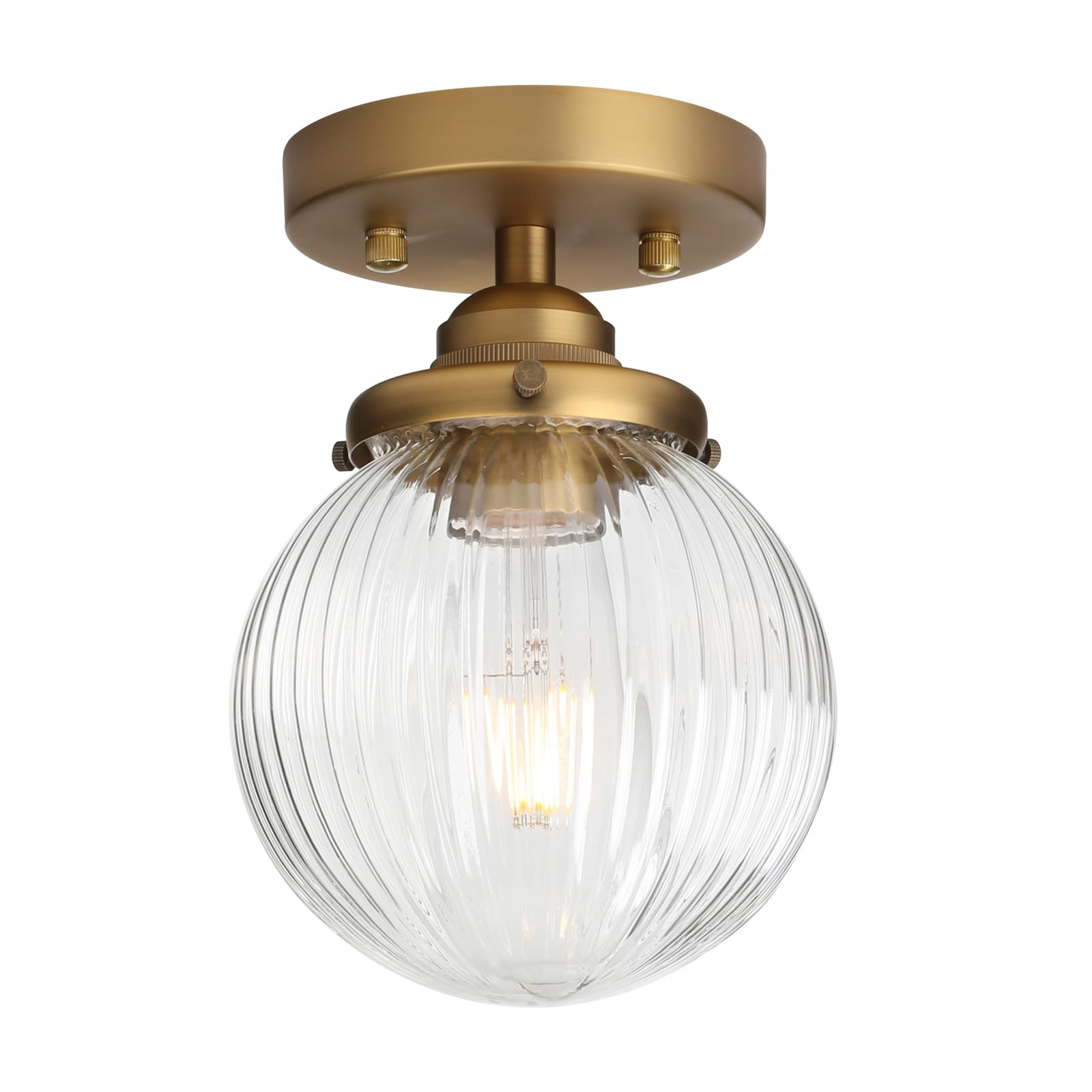 Yosoan 1-Light Indoor Flush Mount Hallway Ceiling Light, Single Modern Hardwired Vintage Industri... | Amazon (US)