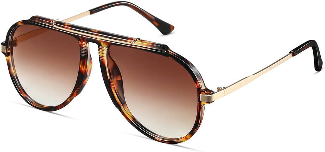 kimorn Oversized Aviator Sunglasses for Women Retro Vintage | Classic 70s Style Shades, Travel Be... | Amazon (US)