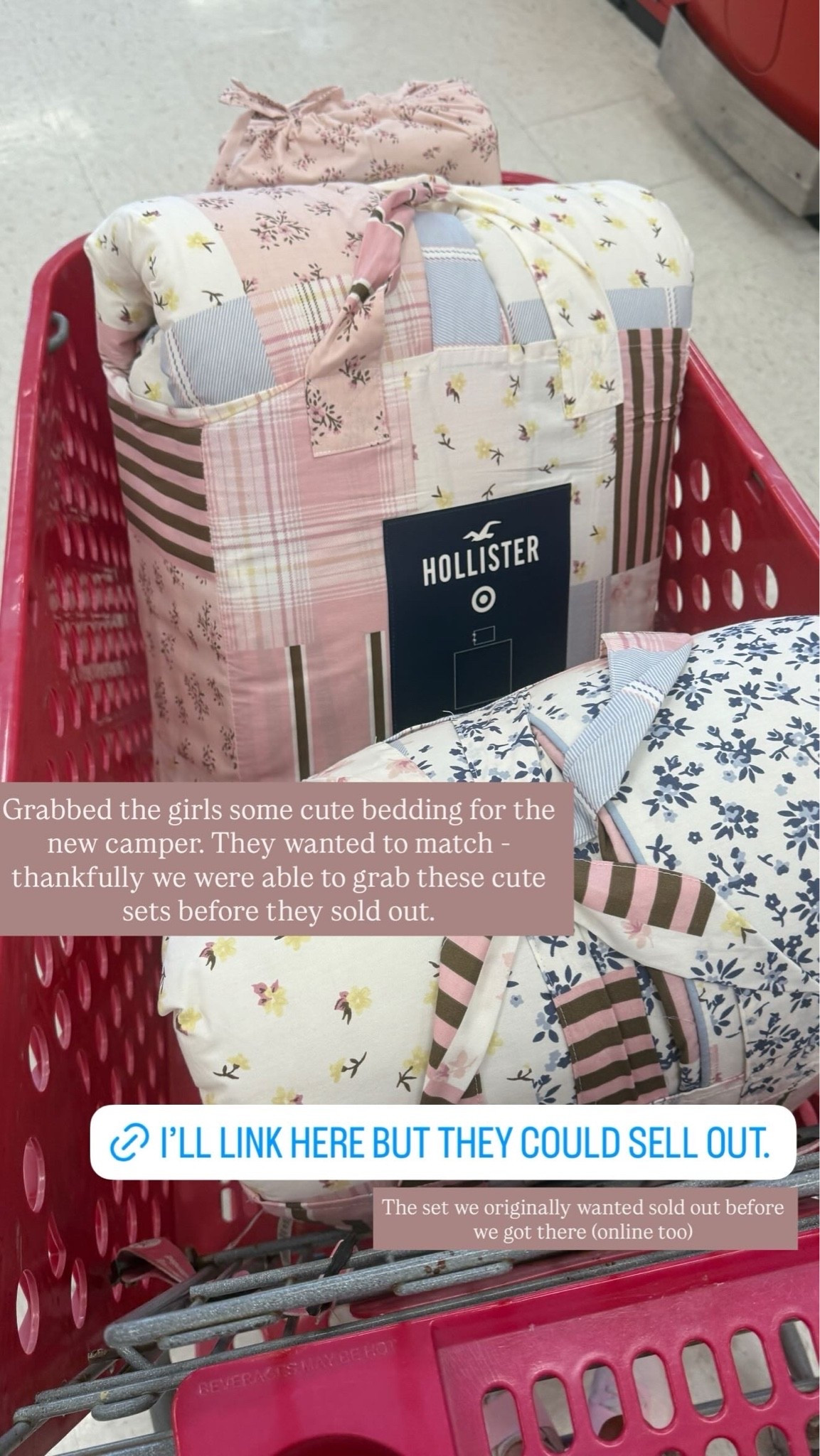 Grabbed these cute comforter and sheet sets from the Hollister x Target collection for the girls new beds in the new RV. They have a high sellout risk though so hurry if you like them don’t wait.

#LTKdayinmylife #LTKmomlife #LTKHome