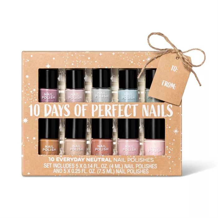 Nail Polish Gift Set - Neutral - 10pc | Target