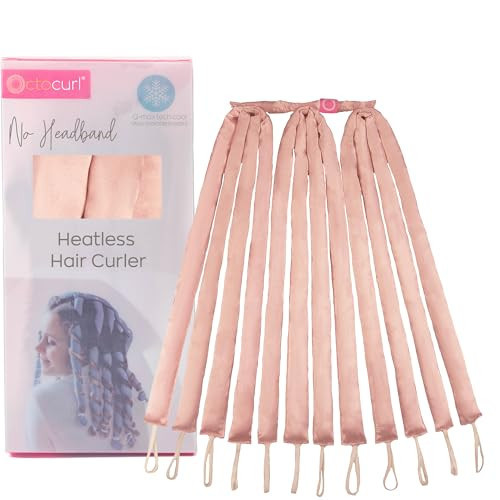 Octocurl Heatless Hair Curler - No Headband Octopus Curler - Overnight Curls for Long Hair (Satin - Pink) | Amazon (US)