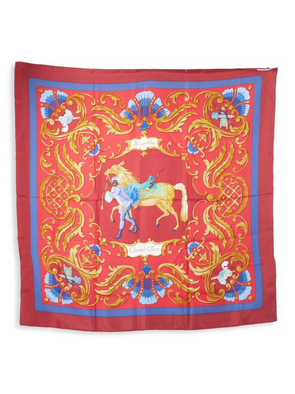 HERMÈS Cheval Tuques Silk Scarf on SALE | Saks OFF 5TH | Saks Fifth Avenue OFF 5TH