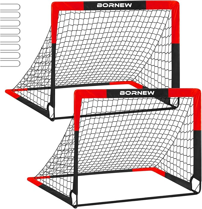2 Pack Soccer Goal - Backyard & Indoor Soccer Goals for Kids, 7X5 / 6X4 / 4X3 ft Portable Pop Up ... | Amazon (US)