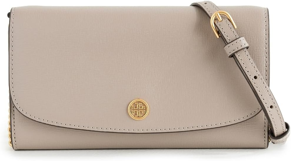 Tory Burch Women's Robinson Chain Wallet Bag, Grey Heron, One Size | Amazon (US)