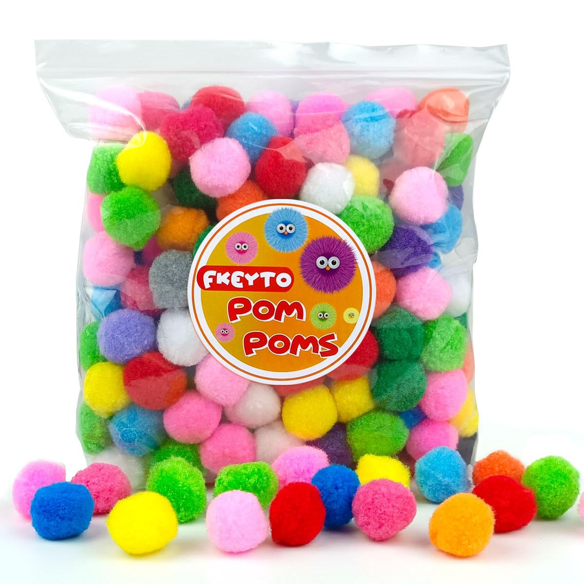 200 Pieces Pom Poms, 1 Inch Craft Pom Poms, Fuzzy Pompom Puff Balls for DIY Arts, Crafts Projects... | Amazon (US)