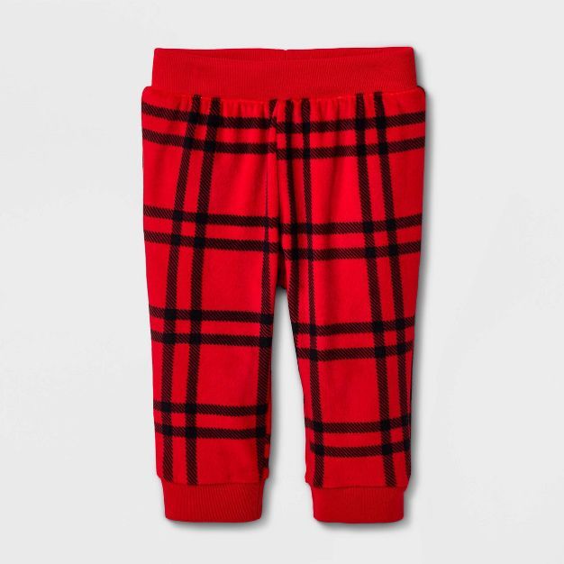 Baby Girls' Plaid Jogger Pants - Cat & Jack™ Red | Target