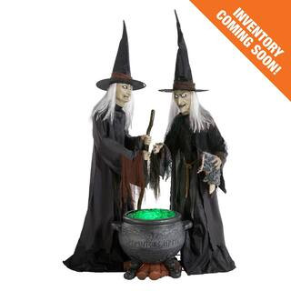 Home Accents Holiday 6.5 ft. Gruesome Grounds Animated LED Witches Scene 25SV24831 - The Home Dep... | The Home Depot