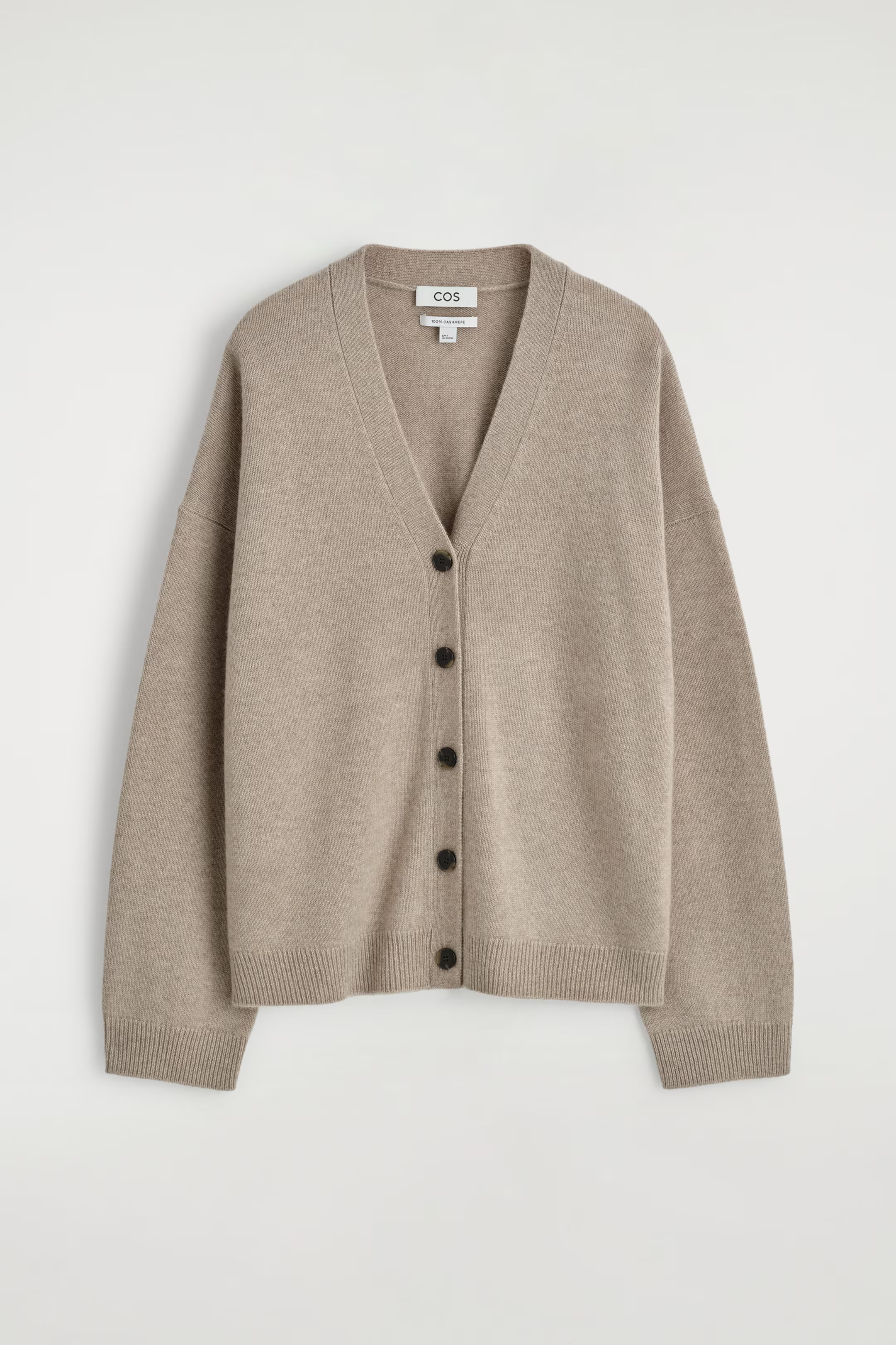 CASHMERE V-NECK CARDIGAN - BEIGE | COS GB | COS UK